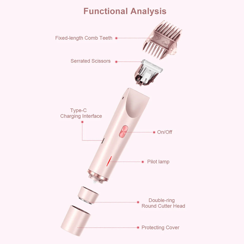 Electric Razors for Women 2 in 1 Bikini Trimmer Face Shavers Hair Removal for Underarms Legs Ladies Body Trimmer Waterproof