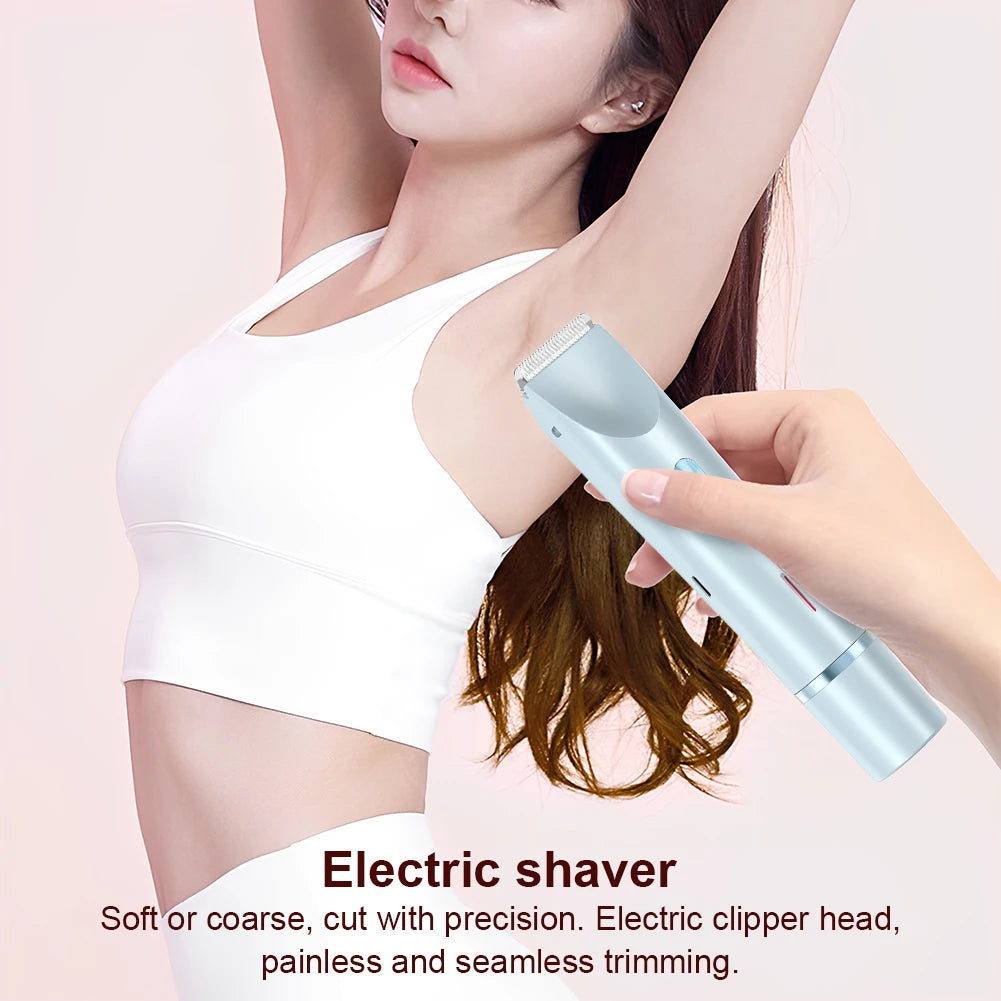 Electric Razors for Women 2 in 1 Bikini Trimmer Face Shavers Hair Removal for Underarms Legs Ladies Body Trimmer Waterproof