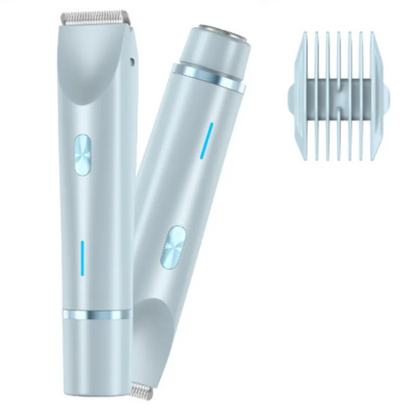 2 In 1 Hair Remover Women's Double Head Shaver Private Pubic Hair Trimmer Electric Razor Wet Dry Electric Body Hair
