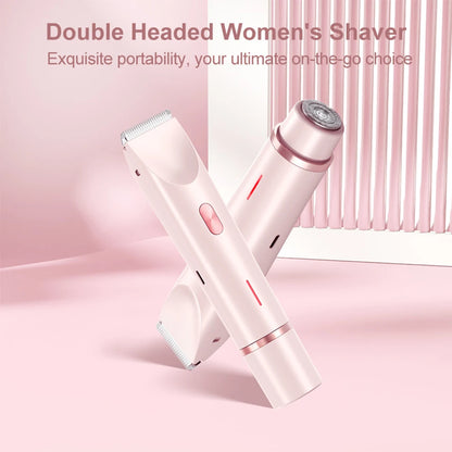 Electric Razors for Women 2 in 1 Bikini Trimmer Face Shavers Hair Removal for Underarms Legs Ladies Body Trimmer Waterproof