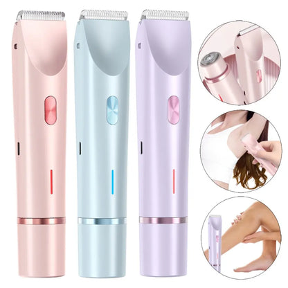 Electric Razors for Women 2 in 1 Bikini Trimmer Face Shavers Hair Removal for Underarms Legs Ladies Body Trimmer Waterproof