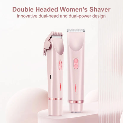 Electric Razors for Women 2 in 1 Bikini Trimmer Face Shavers Hair Removal for Underarms Legs Ladies Body Trimmer Waterproof